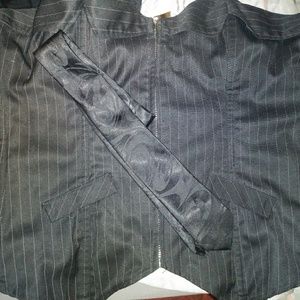 OLD STYLE GANGSTER CORSET AND MINI SKIRT SET W/TIE